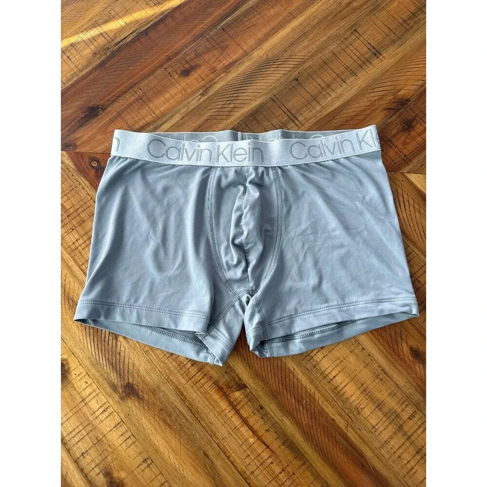 Calvin Klein Men’s Medium Trunks 7-Pack Underwear Grey Blue Grey Cotton Stretch